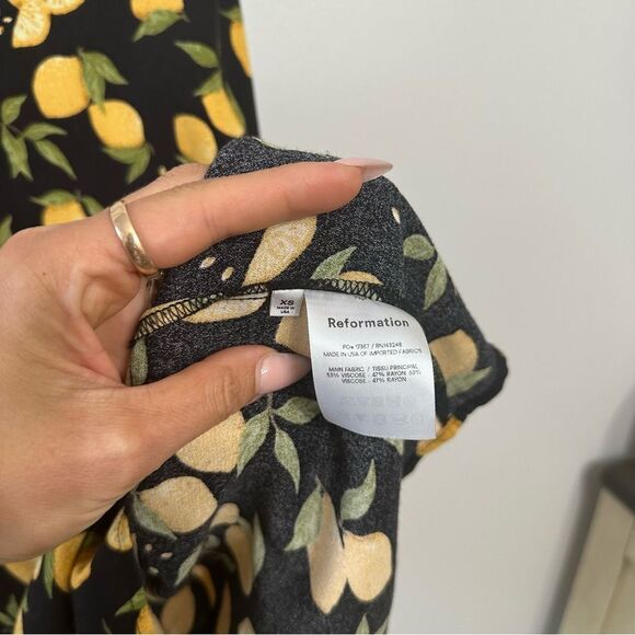 Reformation Marlow Dress in Lemon Drop - Picture 6 of 6